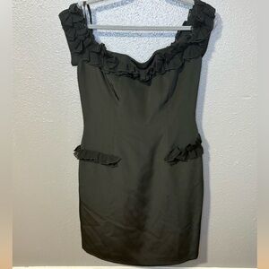 Fabian Molina Black Ruffle Cocktail Dress size 8 ( SKU 138)